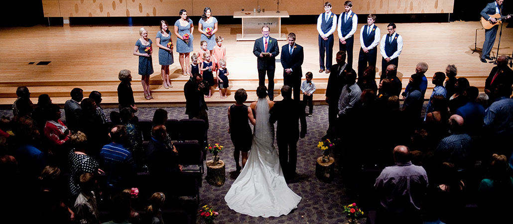 wedding ceremony at the kroc center